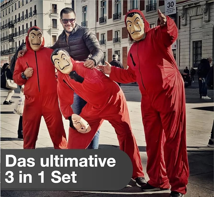 Niesamowity kostium Domu z papieru - zrób sobie przebranie jak z serialu